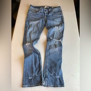 BKE Stella Slim Boot Distressed Blue Jeans size 29